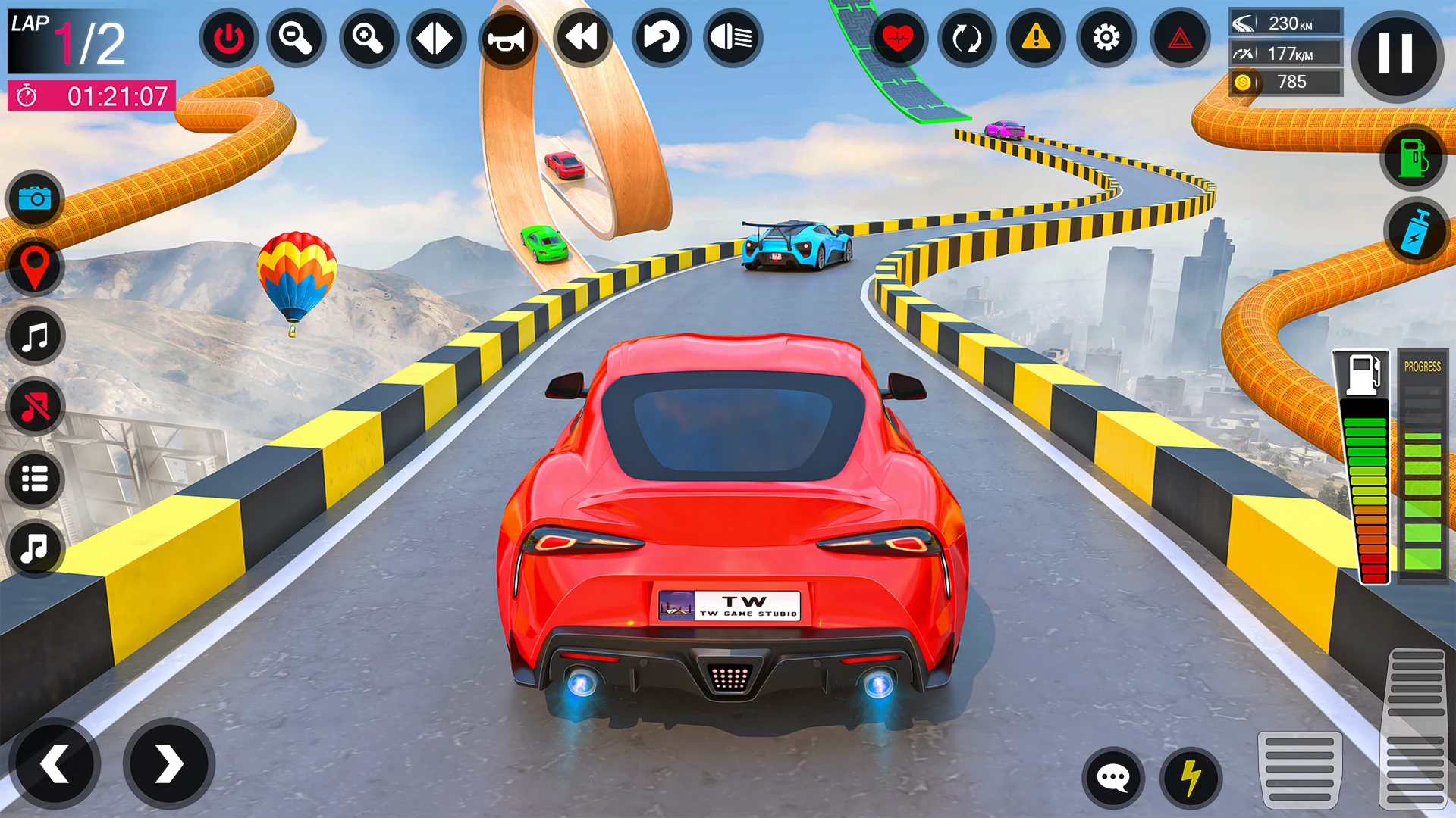 Crazy Car Stunts GT Ramp Games screenshot